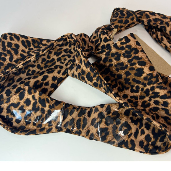 NWT Stone Fox Swim June Knotted Bikini Bottom, Leopard Print, Sahara, size XS - Picture 11 of 15